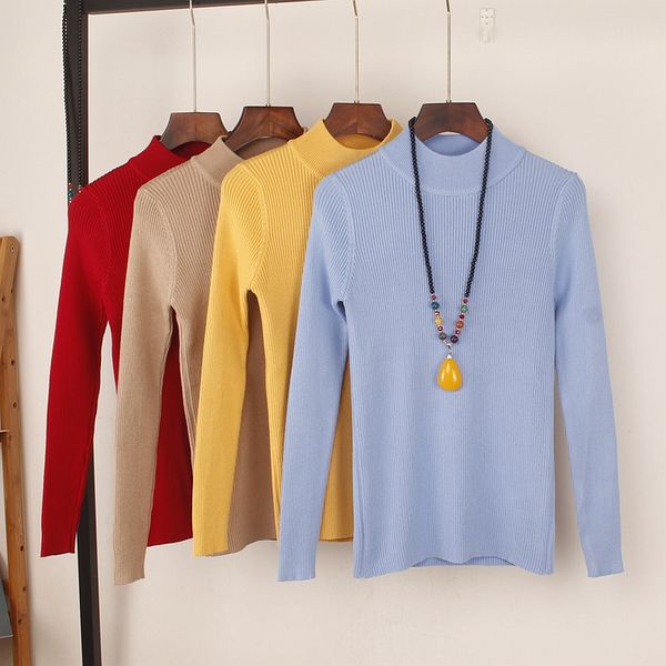 gigogou autumn winter women sweater high elasticity knitted pullover sweater cotton soft knitted female jumper top, White;black
gigogou autumn winter women sweater high elasticity knitted pullover sweater cotton soft knitted female jumper top, White;black