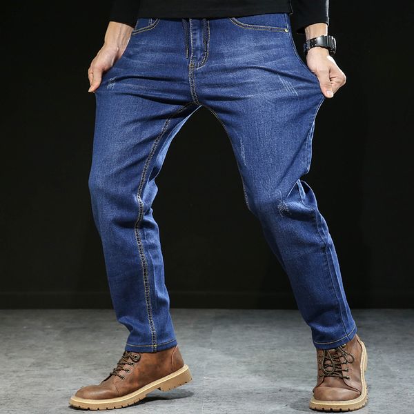 men jeans elastic loose solid color male casual denim pants blue/black plus sizecowboys trousers jeans men
men jeans elastic loose solid color male casual denim pants blue/black plus sizecowboys trousers jeans men