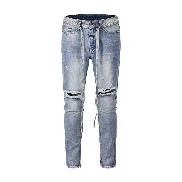 19ss hip hop high street стримеры промытых дырки джинсы rock tide штаны молния тонкое тело узких брюки, Blue
19ss hip hop high street стримеры промытых дырки джинсы rock tide штаны молния тонкое тело узких брюки, Blue