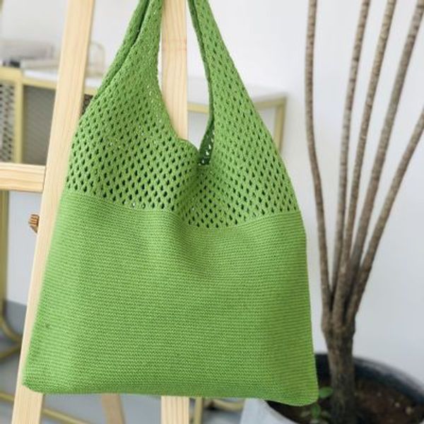 female korean fashion crochet hollow out handbag women knitting big soft vest design high street summer handle tote bag
female korean fashion crochet hollow out handbag women knitting big soft vest design high street summer handle tote bag