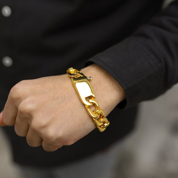 fashion men hand jewelry hip hop stainless steel bracelet bangles silver/gold color link chain bracelets for men, Black
fashion men hand jewelry hip hop stainless steel bracelet bangles silver/gold color link chain bracelets for men, Black