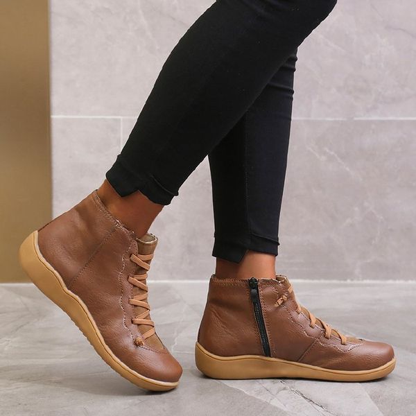 boots 2021 selling women's leather low heel winter style short round flat shoes wholesale, Black
boots 2021 selling women's leather low heel winter style short round flat shoes wholesale, Black