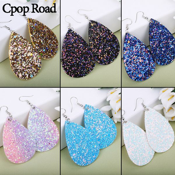 cpop glitter water drop earrings for women teardrop fashion leather statement bright earrings women party jewelry eye-catching accessories, Silver
cpop glitter water drop earrings for women teardrop fashion leather statement bright earrings women party jewelry eye-catching accessories, Silver