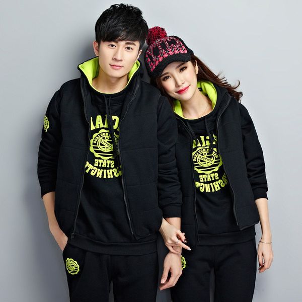 winter thick fleece women men sport suit warm jacket+hoodie+pant casual jogger running workout outfit set sportswear tracksuit, Black;blue
winter thick fleece women men sport suit warm jacket+hoodie+pant casual jogger running workout outfit set sportswear tracksuit, Black;blue