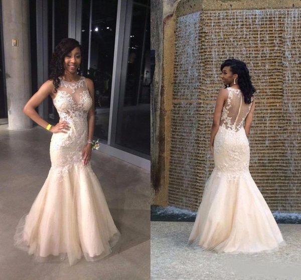 south african mermaid jewel prom dresses floor length tulle black girls prom dresses appliques lace sheer back evening formal gowns
south african mermaid jewel prom dresses floor length tulle black girls prom dresses appliques lace sheer back evening formal gowns