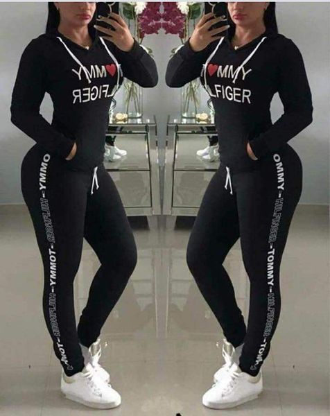 

Letter printed track uit women hoodie pant 2pc et ca ual port outdoor long leeve top jogger clothing et ooa6586