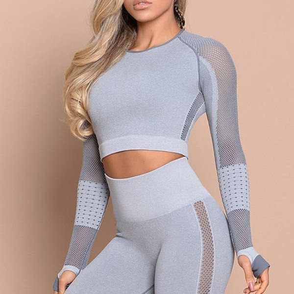 seamless yoga long sleeve fitness crop women thumb hole gym running workout breathable sportswear, White;red
seamless yoga long sleeve fitness crop women thumb hole gym running workout breathable sportswear, White;red