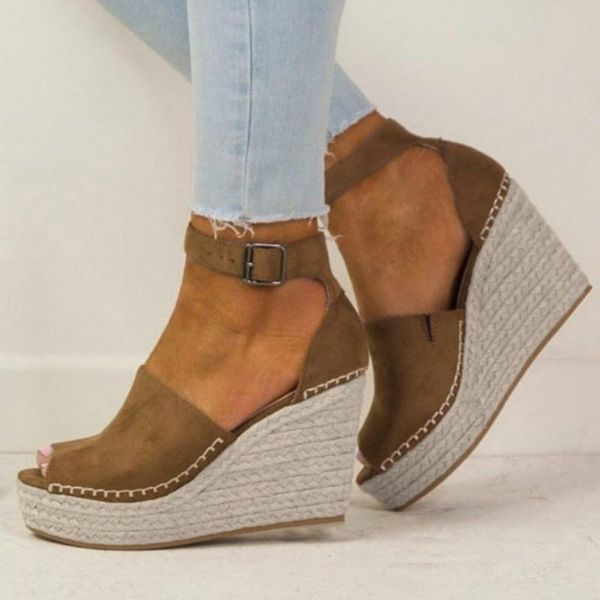 women shoes platform sandals women peep toe high wedges heel ankle buckles sandalia espadrilles female sandals shoes #10, Black
women shoes platform sandals women peep toe high wedges heel ankle buckles sandalia espadrilles female sandals shoes #10, Black