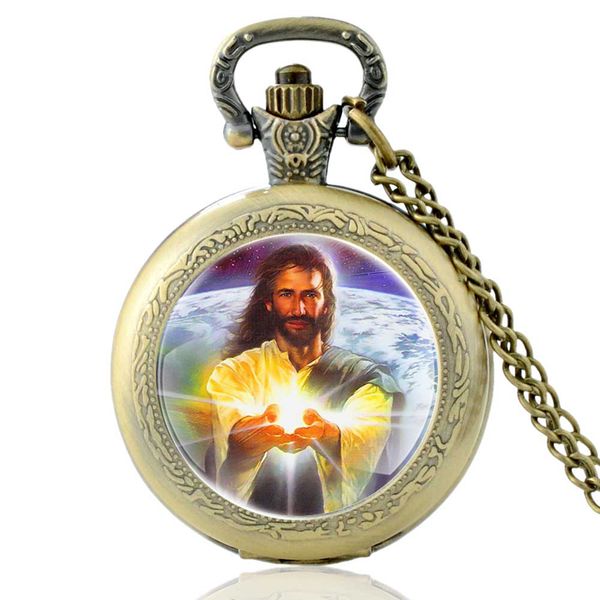 vintage christian jesus glass dome quartz pocket watch classic men women bronze necklace pendant gifts, Slivery;golden
vintage christian jesus glass dome quartz pocket watch classic men women bronze necklace pendant gifts, Slivery;golden