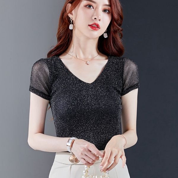 women's blouses & shirts summer fashion v-neck short-sleeved bright silk women blouse vintage office ladies work female, White
women's blouses & shirts summer fashion v-neck short-sleeved bright silk women blouse vintage office ladies work female, White