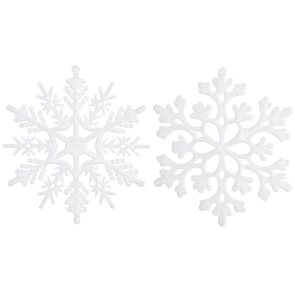 36pcs plastic snowflake ornaments,sparkling white iridescent glitter snowflake ornaments on string hanger for decorating,craftin
36pcs plastic snowflake ornaments,sparkling white iridescent glitter snowflake ornaments on string hanger for decorating,craftin