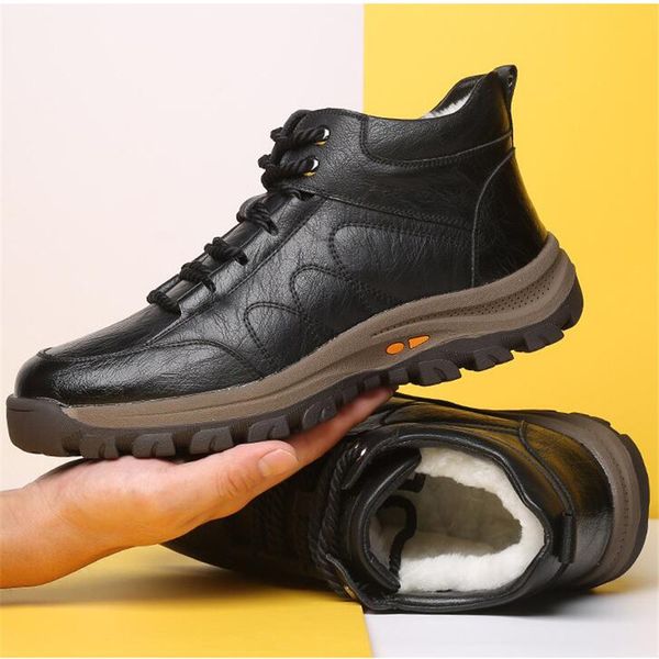 winter warm men boots genuine leather fur plus outdoor snow boots handmade waterproof working non-slip ankle botas mujer, Black
winter warm men boots genuine leather fur plus outdoor snow boots handmade waterproof working non-slip ankle botas mujer, Black