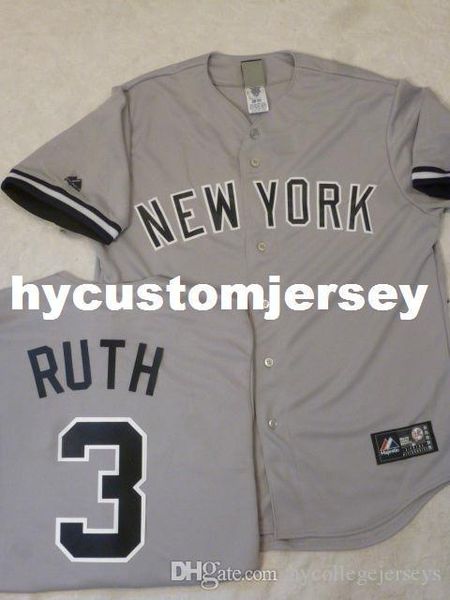 custom majestic new york #3 babe ruth "w/name" sewn baseball jersey gray mens stitched jerseys big and tall size xs-6xl for sale, Black;blue
custom majestic new york #3 babe ruth "w/name" sewn baseball jersey gray mens stitched jerseys big and tall size xs-6xl for sale, Black;blue