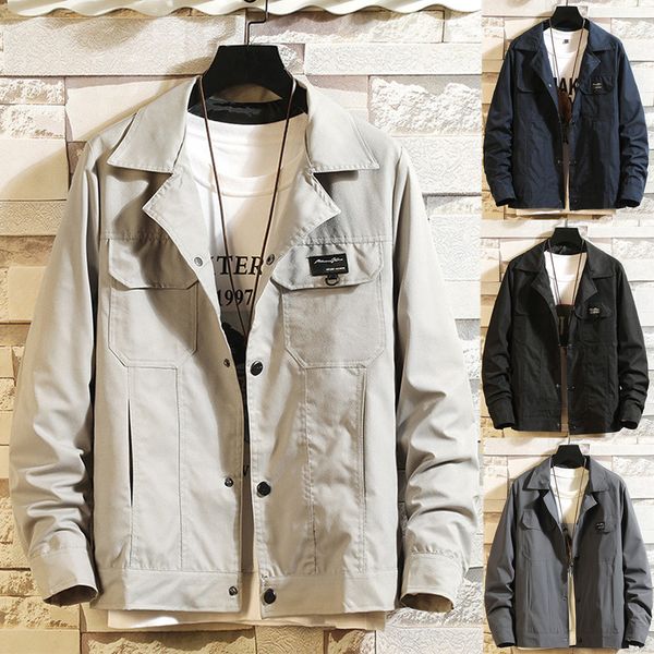 man jacket autumn 2019 men's jackets casual long sleeved solid turn-down collar jacket mens jackets and coats, Black;brown
man jacket autumn 2019 men's jackets casual long sleeved solid turn-down collar jacket mens jackets and coats, Black;brown