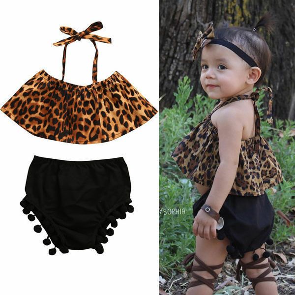 0-3 years toddler baby kids girls clothes leopard t-shirt + short pants kids outfits, White
0-3 years toddler baby kids girls clothes leopard t-shirt + short pants kids outfits, White