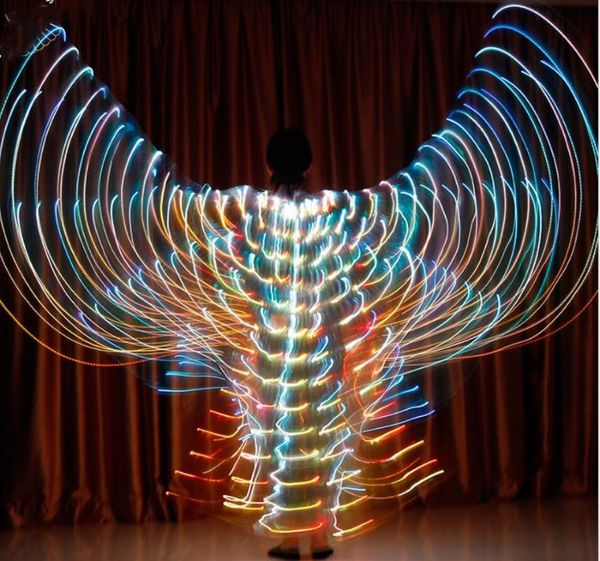 led isis wings glow light up belly dance costumes with sticks performance clothing carnival halloween new design multi color, Black;red
led isis wings glow light up belly dance costumes with sticks performance clothing carnival halloween new design multi color, Black;red