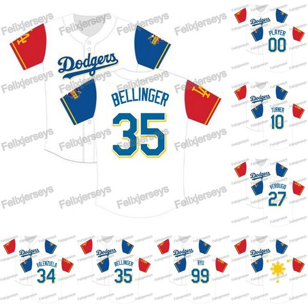 Mexican Heritage Filipino Night Fernado Valenzuela Dodgers Alex Verdugo Cody Bellinger Clayton Kersha Adrian Gonzalez Julio Urias Jersey
Mexican Heritage Filipino Night Fernado Valenzuela Dodgers Alex Verdugo Cody Bellinger Clayton Kersha Adrian Gonzalez Julio Urias Jersey
