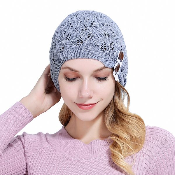 2019 new knitted hat gorros women hat leaves lace button wool warm hats beret hedging cap winter women beanie, Blue;gray
2019 new knitted hat gorros women hat leaves lace button wool warm hats beret hedging cap winter women beanie, Blue;gray