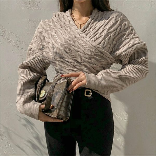 korea korean woman sweater pullovers v neck off shoulder twist knitted sweater new autumn fashion female warm slim pull b003, White;black
korea korean woman sweater pullovers v neck off shoulder twist knitted sweater new autumn fashion female warm slim pull b003, White;black