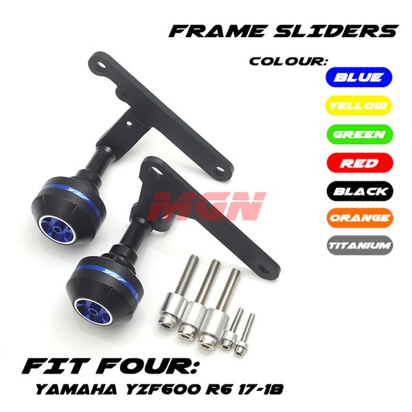 motorcycle cnc aluminum falling protection frame sliders crash protector for yamaha yzf-r6 yzf yzf600 r6 2017 2018 17 18
motorcycle cnc aluminum falling protection frame sliders crash protector for yamaha yzf-r6 yzf yzf600 r6 2017 2018 17 18