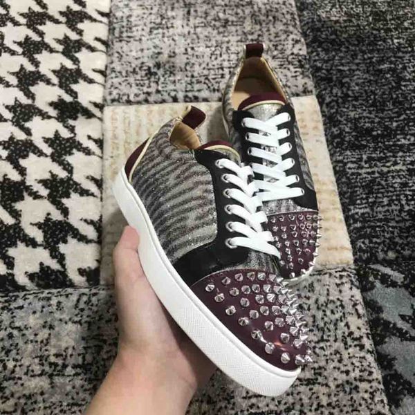 женщины и мужчины кроссовки обуви юниор low top red bottom материал leopard плюшевая шипастая замша, luxuious ручного sneaker партия свадьба, Black
женщины и мужчины кроссовки обуви юниор low top red bottom материал leopard плюшевая шипастая замша, luxuious ручного sneaker партия свадьба, Black
