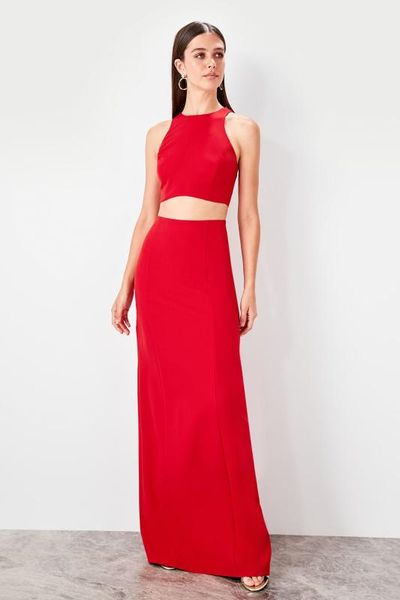 trendyol талии low-cut вечернее платье tprss19ae0080, White;black
trendyol талии low-cut вечернее платье tprss19ae0080, White;black