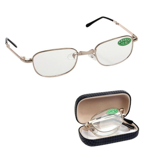 2018 женщины мужчины металлический каркас складной reading glasses с футляром сильные +1,00 до +4,00, Silver
2018 женщины мужчины металлический каркас складной reading glasses с футляром сильные +1,00 до +4,00, Silver