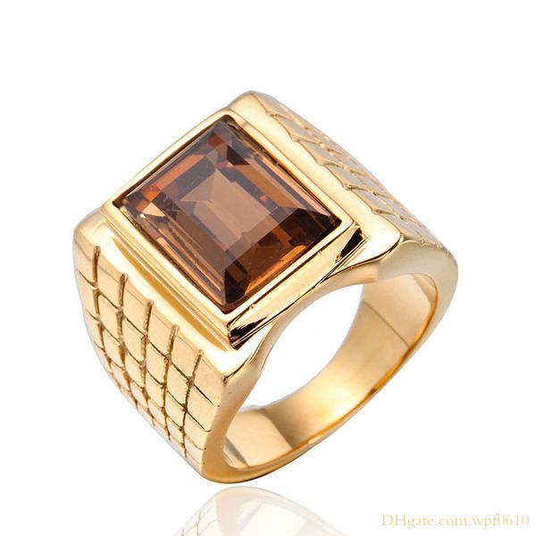 new fashion contracted court style stainless steel with champagne gemstone rings jewelry for men, Golden;silver
new fashion contracted court style stainless steel with champagne gemstone rings jewelry for men, Golden;silver