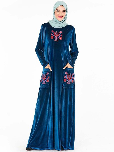 mc209248 women's embroidered gold velvet long (excluding headscarf, Red 
mc209248 women's embroidered gold velvet long (excluding headscarf, Red
