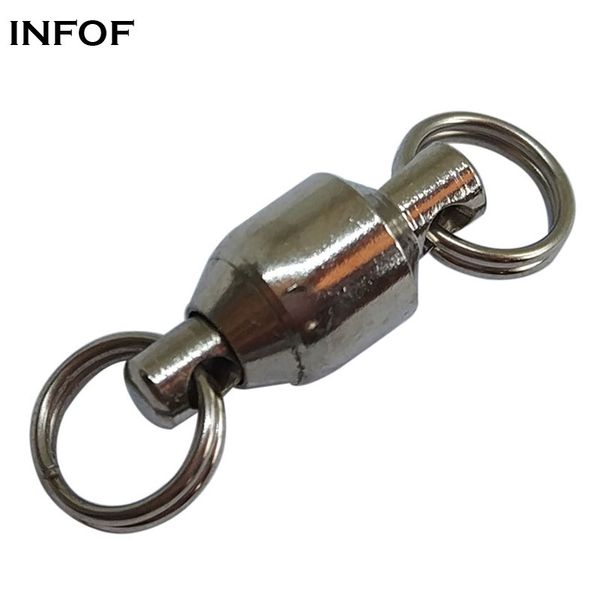 infof 50 pieces/lot carp fishing swivels ball bearing swivel with split ring fishing connector sea terminal tackle pesca
infof 50 pieces/lot carp fishing swivels ball bearing swivel with split ring fishing connector sea terminal tackle pesca