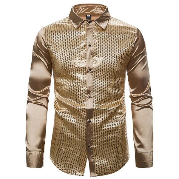 siliver sequin glitter embellished shirt men long sleeve casual silk satin mens dress shirts disco dancer stage prom chemise 2xl, White;black
siliver sequin glitter embellished shirt men long sleeve casual silk satin mens dress shirts disco dancer stage prom chemise 2xl, White;black