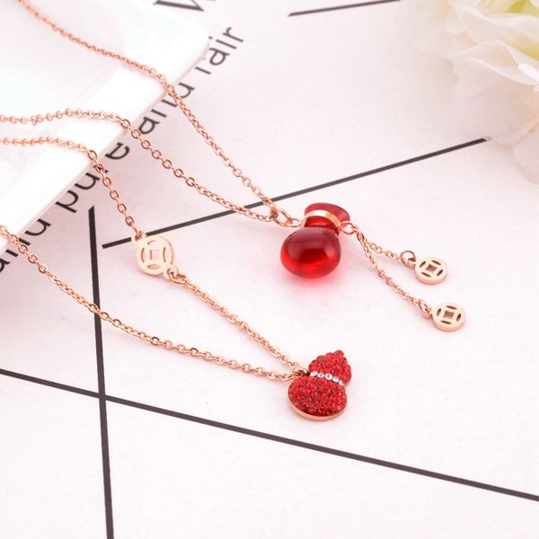 new simple short titanium steel rose chain, japanese and korean fashionable and exquisite red gourd necklace, Silver
new simple short titanium steel rose chain, japanese and korean fashionable and exquisite red gourd necklace, Silver