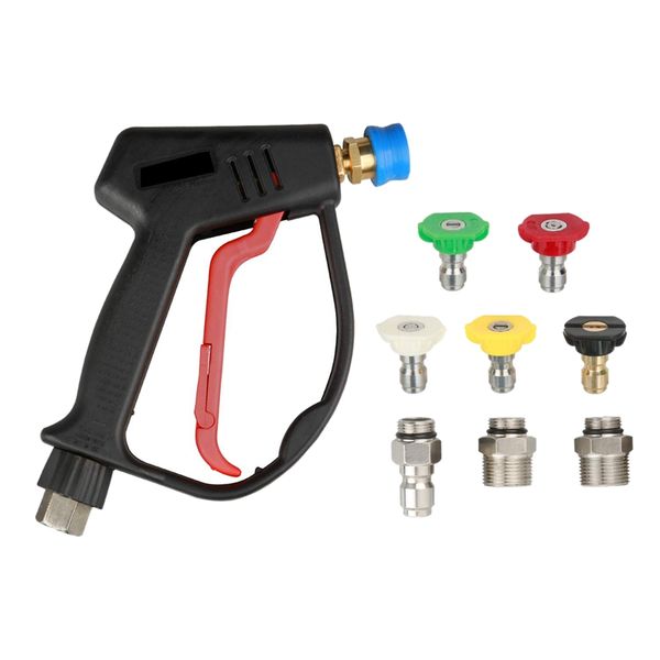 pressure washer-gun spray with 5 spray nozzles, g3/8 npt inlet, g1/4 quick connector, m22-14,m22-15 connector
pressure washer-gun spray with 5 spray nozzles, g3/8 npt inlet, g1/4 quick connector, m22-14,m22-15 connector
