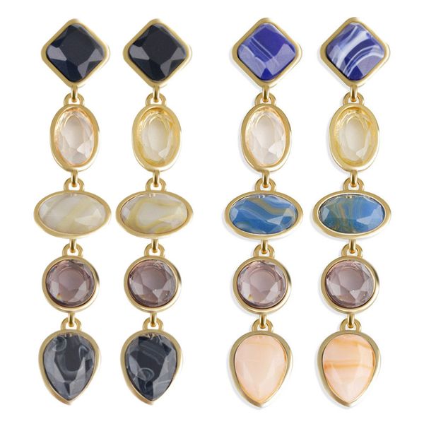 2 pair vintage multicolor water drop statement long earrings for women simulated marble style party beach jewelry(black & blue, Silver
2 pair vintage multicolor water drop statement long earrings for women simulated marble style party beach jewelry(black & blue, Silver