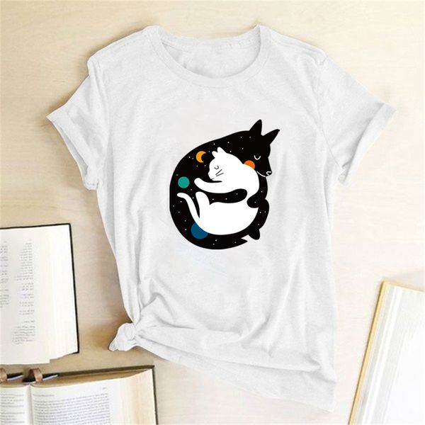 dog hugging cat print t-shirts women clothes summer t shirts women casual cute shirts graphic tshirt streetwear mujer camisetas, White
dog hugging cat print t-shirts women clothes summer t shirts women casual cute shirts graphic tshirt streetwear mujer camisetas, White