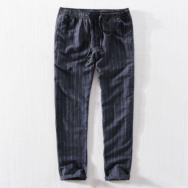 2019 new linen pants men casual striped elastic waist pants mens 30-40 size fashion trousers men spring pantalones broek, Black
2019 new linen pants men casual striped elastic waist pants mens 30-40 size fashion trousers men spring pantalones broek, Black