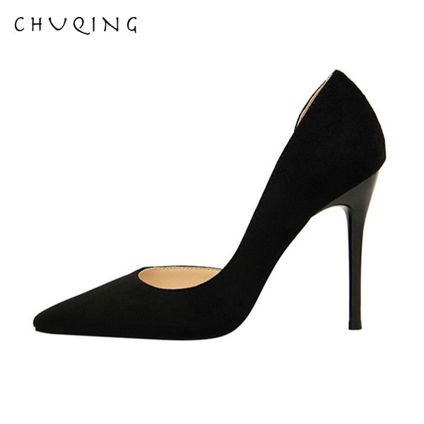 chuqing fashion simple high heels suede shallow mouth pointed shoes ladies high heels, Black
chuqing fashion simple high heels suede shallow mouth pointed shoes ladies high heels, Black