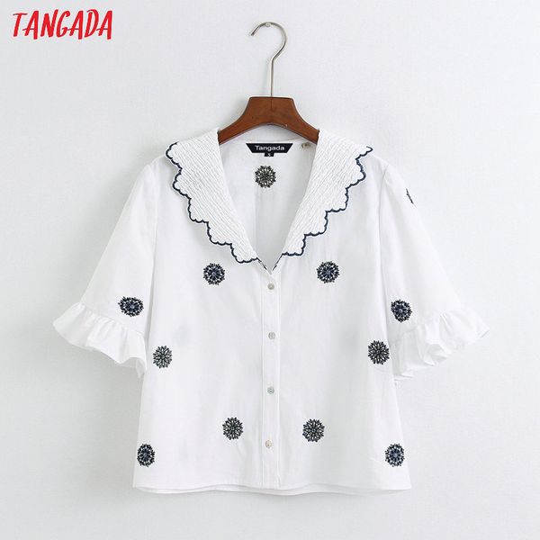 tangada women dots emebroidery white shirts summer short sleeve school style ladies sweet blouses 6z42
tangada women dots emebroidery white shirts summer short sleeve school style ladies sweet blouses 6z42