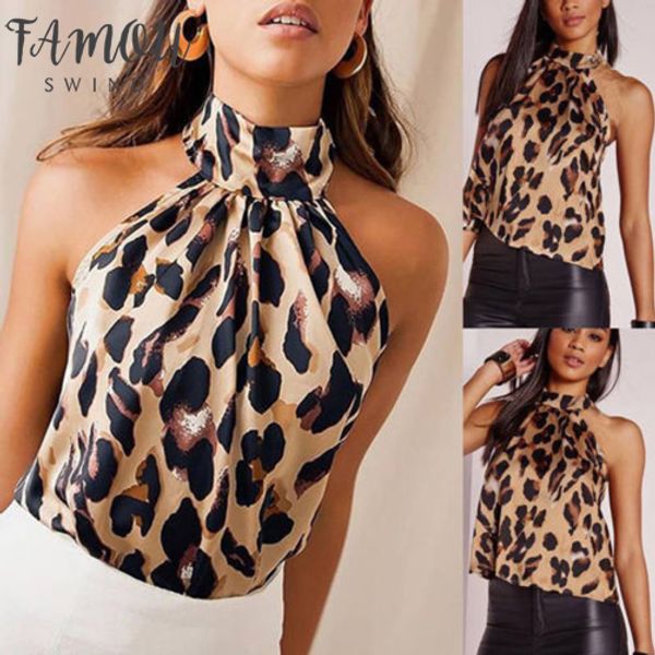 womens summer soft leopard bandeau halter neck blouse shirts vest evening party strap blouse shirt crop, White
womens summer soft leopard bandeau halter neck blouse shirts vest evening party strap blouse shirt crop, White