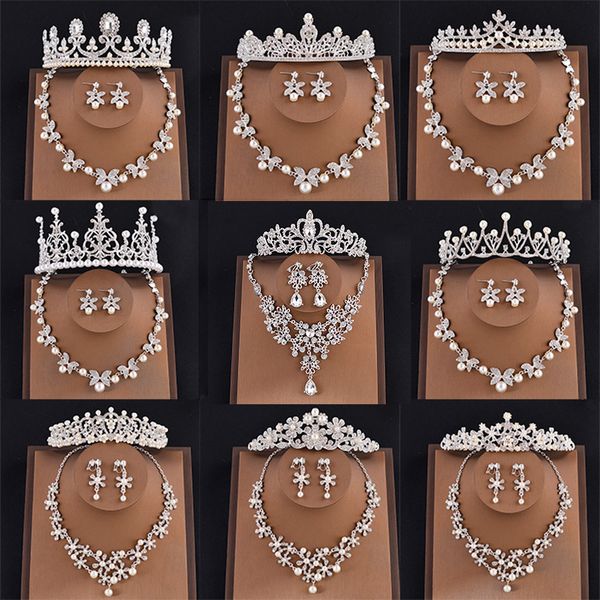 bridal jewelry sets pearl tiaras and crowns necklace and earrings set head wedding jewelry king queen princess crown women party, Slivery;golden
bridal jewelry sets pearl tiaras and crowns necklace and earrings set head wedding jewelry king queen princess crown women party, Slivery;golden