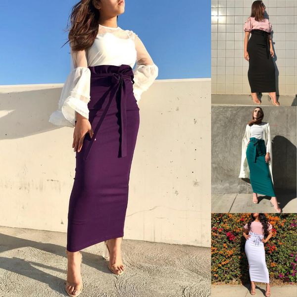 2019 new arrive fashion sheath long skirt muslim women bandage bottoms islamic clothing maxi skirts black white purple green, Red
2019 new arrive fashion sheath long skirt muslim women bandage bottoms islamic clothing maxi skirts black white purple green, Red