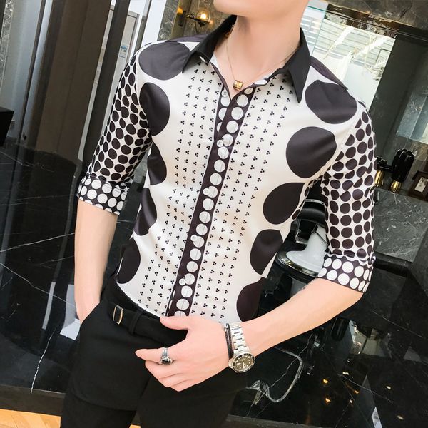 fashion summer slim fit dress shirts male half sleeve print hairstylist work shirt man new pattern tuxedo shirt men, White;black
fashion summer slim fit dress shirts male half sleeve print hairstylist work shirt man new pattern tuxedo shirt men, White;black
