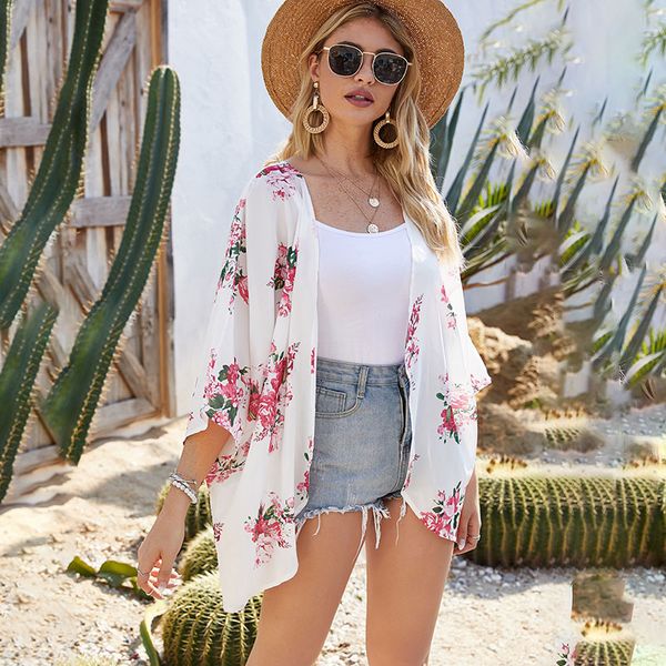 2020 women summer chiffon kimono cardigan blouse open front cover up stripe print 3/4 sleeves loose casual thin blusas, Blue;gray
2020 women summer chiffon kimono cardigan blouse open front cover up stripe print 3/4 sleeves loose casual thin blusas, Blue;gray