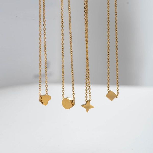 fever&luxury simple women gold necklace small heart star square round stainless steel necklace collares de moda 2020 bijoux, Silver
fever&luxury simple women gold necklace small heart star square round stainless steel necklace collares de moda 2020 bijoux, Silver
