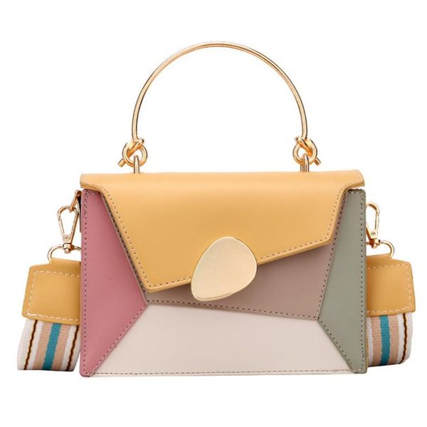 fashion crossbody bags for women contrast color pu leather chain handbags with metal handle shoulder messenger bag 20#41
fashion crossbody bags for women contrast color pu leather chain handbags with metal handle shoulder messenger bag 20#41