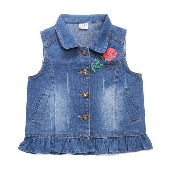 rlyaeiz 2018 children's clothing girls waistcoat for 2-8y kids denim janes vest flower spring autumn jacket denim outerwear, Blue
rlyaeiz 2018 children's clothing girls waistcoat for 2-8y kids denim janes vest flower spring autumn jacket denim outerwear, Blue