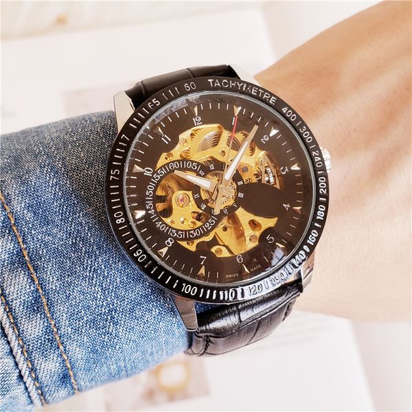 luxury imported cowhide mens strap mechanical stainless steel automatic movement watches sports watch men self-wind table wrist watches, Slivery;brown
luxury imported cowhide mens strap mechanical stainless steel automatic movement watches sports watch men self-wind table wrist watches, Slivery;brown