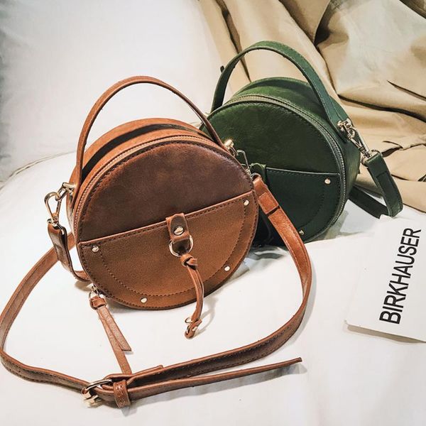 vintage scrub leather round crossbody bag for women 2020 pu leather shoulder bags ladies small handbags mini tote bag
vintage scrub leather round crossbody bag for women 2020 pu leather shoulder bags ladies small handbags mini tote bag