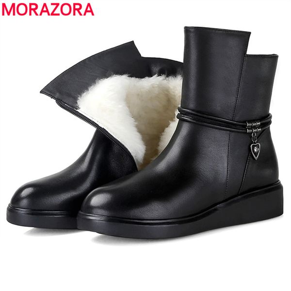 morazora 2020 new arrival ankle boots women genuine leather natural wool boots warm winter snow boots flat shoes, Black
morazora 2020 new arrival ankle boots women genuine leather natural wool boots warm winter snow boots flat shoes, Black