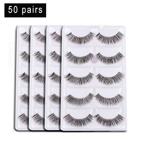 50 pairs/lot natural sparse cross eye lashes black handmade long false eyelashes extension makeup beauty tools
50 pairs/lot natural sparse cross eye lashes black handmade long false eyelashes extension makeup beauty tools